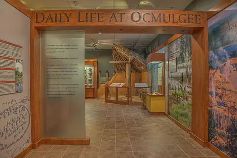 Inside Ocmulgee Mounds Visitor Center